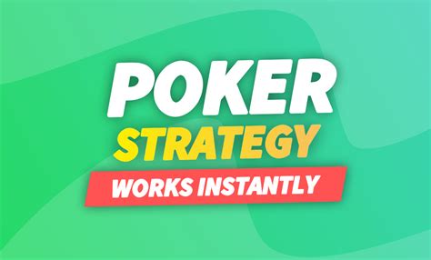 best poker strategy